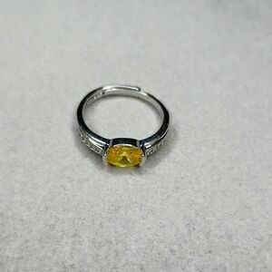New Ring with Yellow Gemstone Adjustable